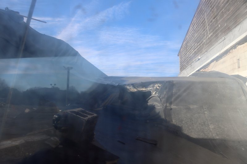 Another view through the barbershop window shows the extent of the roof collapse. The gift shop next door was also forced to close because of concerns over the stability of its roof.